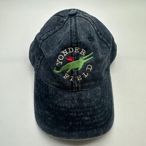 Royal Resortwear Yonder‎ Field Alligator Acid Wash Black Cotton Dad Hat Cap